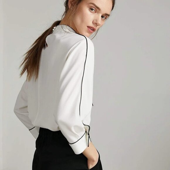 J.ING Bolt White Contrast Top - Picture 7 of 9